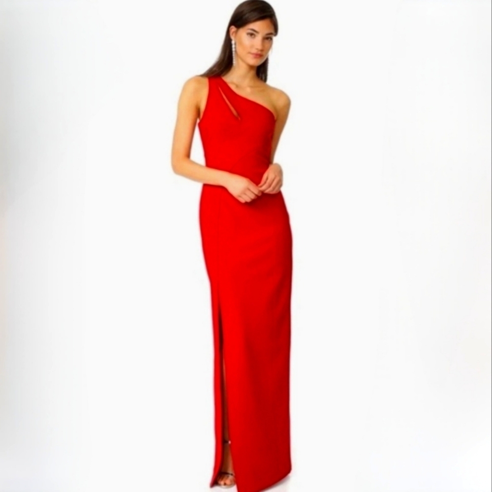 CINQ A SEPT One-shoulder Gianna Gown 8